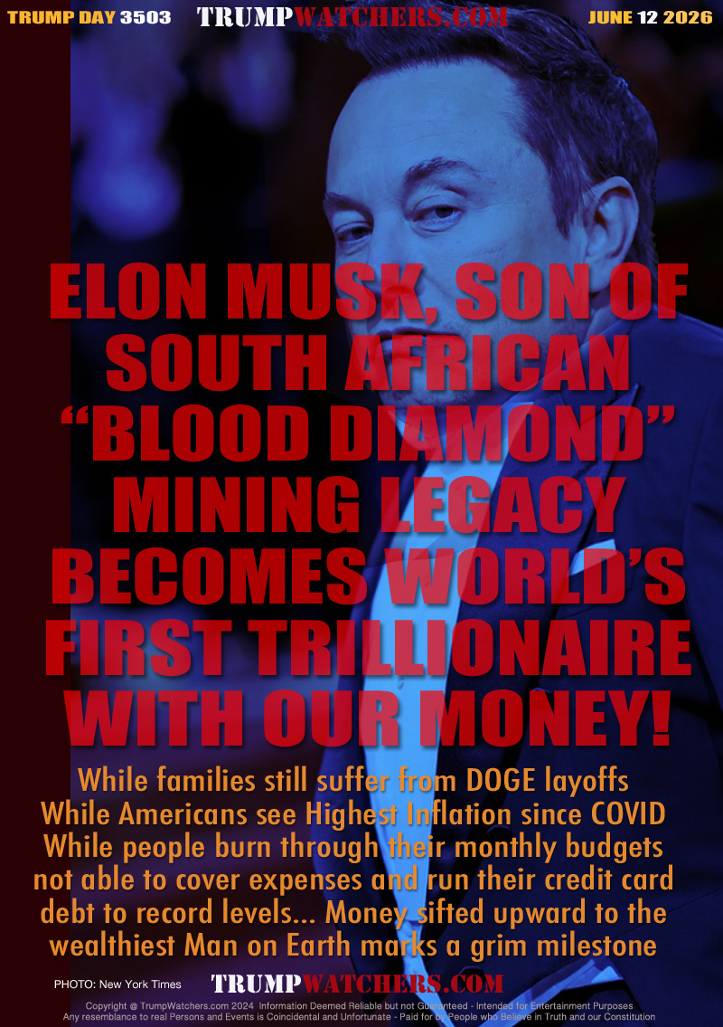 While families still suffer from DOGE layoffs
While Americans see Highest Inflation since COVID
While people burn through their monthly budgets
not able to cover expenses and run their credit card
debt to record levels... Money sifted upward to the
wealthiest Man on Earth marks a grim milestone